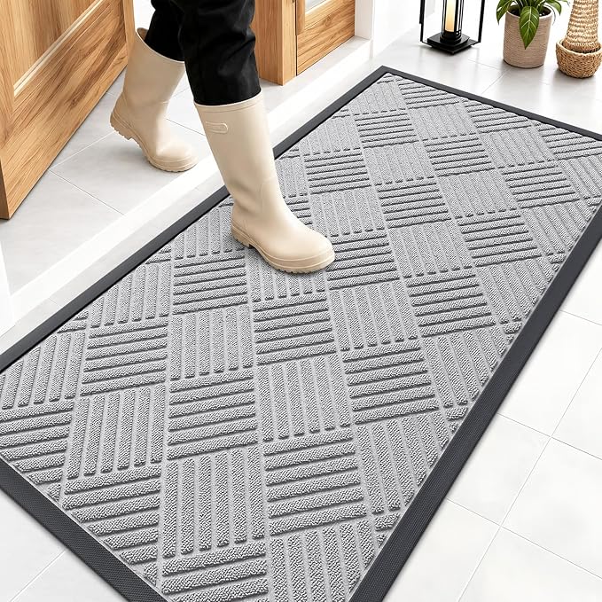 OLANLY Front Door Mat Outside Entrance 47x23, Waterproof Heavy-Duty Doormat | by OLANLY
