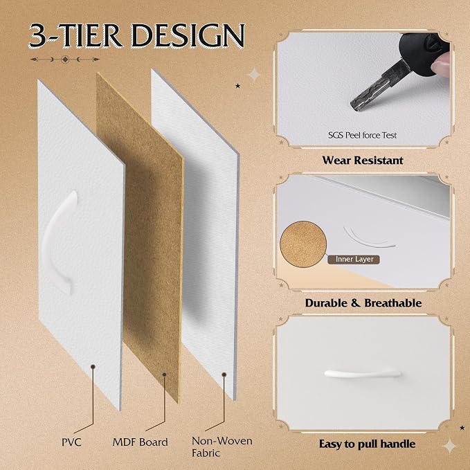 WLIVE Led Dresser for Bedroom, Wide Chest of Drawers for Hallway, 8 Fabric - Image 8