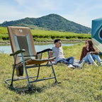 TIMBER RIDGE Outdoor Folding Rocking Chair, Hard Armrests - Image 2