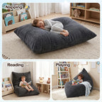 BRINJOY 3 in 1 Kids Bean Bag Chair Bed, Memory Foam Filled Floor Bed Bean Bag - Image 5