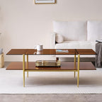 LumFurn Extra Large Rectangle Glass Coffee Table, Mid-Century Modern Design - Image 5