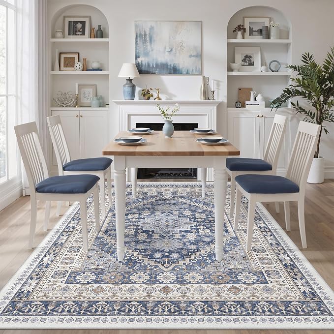 5x7 Area Rugs for Living Room, Large Washable Rug, Dining Room, Low Pile - Image 8