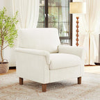 Mid Century Modern Accent Chair, Chenille Comfy Living Room Arm Chairs by ErdoruLiving