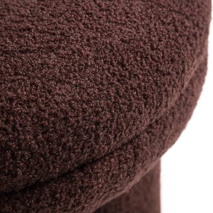 Furniture of America Rami Modern 17.5-inch Mushroom-Shape Upholstered Ottoman - Image 9