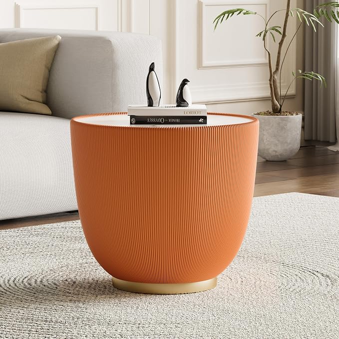 SSLine Bowl-Shape Small Coffee Table Modern Sintered Stone Top Coffee Table in - Image 3