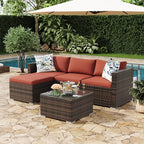 GAOMON 5-Piece All-Weather Patio Furniture Set, Convertible Outdoor Sectional - Image 3
