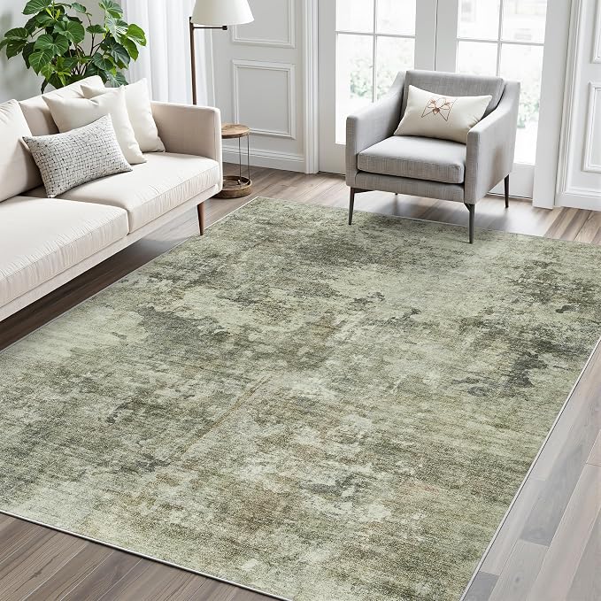 Soalmost Abstract Rug 5x7 Washable Area Rugs - Image 2