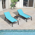 PURPLE LEAF Extra Large Outdoor Chaise Lounge 2 Pieces Aluminum Patio Lounge by PURPLELEAF