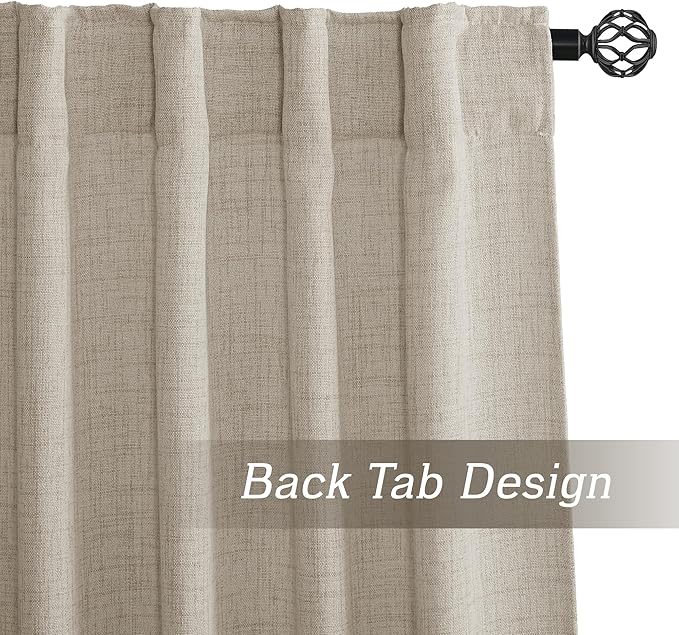 RYB HOME Extra Long Linen Curtains - Image 5