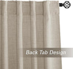 RYB HOME Extra Long Linen Curtains - Image 5