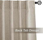 RYB HOME Farmhouse Boho Linen Sheer Curtains 90 inches Long - Image 5
