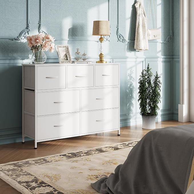 WLIVE 7 Drawer Dresser TV Stand, Dressers - Image 7