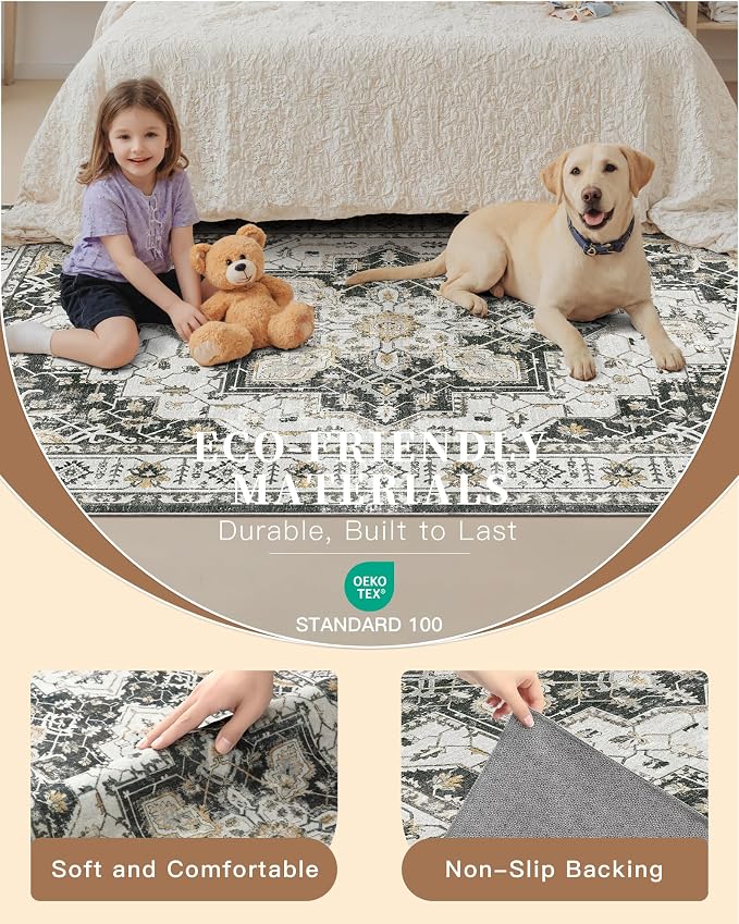 Madane Washable Runner Rugs 2x12 Long - Image 9