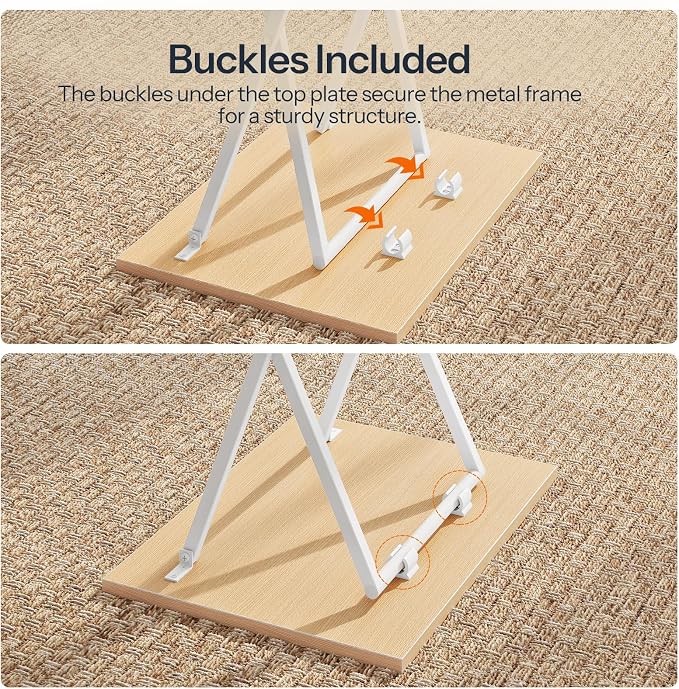 HOOBRO Folding TV Tray Tables, Industrial Snack Tables - Image 9