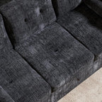 Convertible Sleeper Sofa Bed, 63 Inch Chenille Pull Out Couch - Image 5