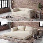 Garvee 78" Convertible Sleeper Sofa Bed, Plush Corduroy Futon Loveseat by Garvee