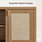 SICOTAS TV Stands for Living Room : Rattan TV Console Cabinet - Image 3