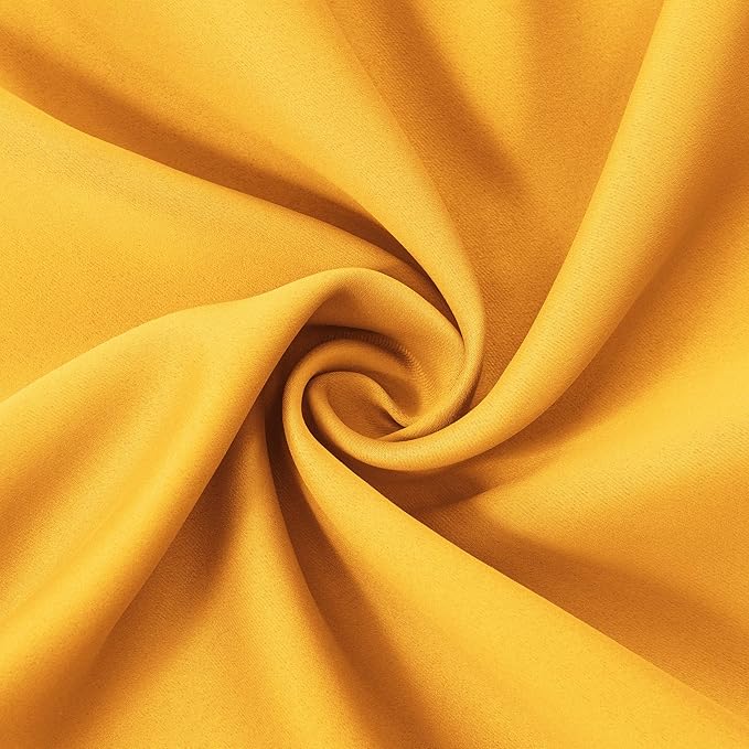 Blackout Curtains 66 x 84 inch/Yellow Curtains Set of 2 Panels/Thermal - Image 5