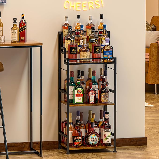 Jsskeeim Trapezoidal Liquor Cabinet Bar - Image 4