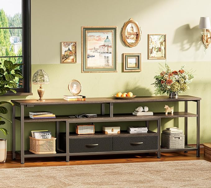 Huuger 63 Inch LED TV Stand for 65 70 Inch TV, Entertainment Center - Image 7