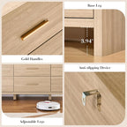 Curved 9-Drawer Dresser for Bedroom, Vanity Desk TV Stand for Living Room - Image 9