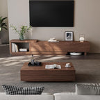 Extendable TV Stand for 65-100 Inches TVs – Walnut Entertainment Console - Image 3