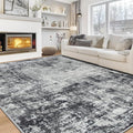 8x10 Area Rugs for Living Room Bedroom Dining Room Washable Black Grey | Soft by Aelenmu