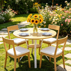 Wildhome Round Dining Table for 2-4, 43 Inch Dining Room Kitchen Table - Image 8