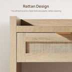 SICOTAS Rattan Console Table for Entryway - Image 5