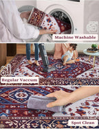 SERISSA 2'6"x10' Washable Non Slip Boho Runner Rug - Image 4