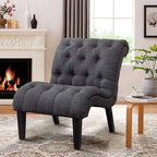 Tufted Upholstered Accent Chair by lightupyourlife