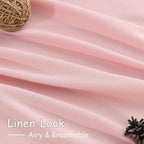 Extra Long Pink Linen Curtains 120 Inch - Image 5