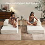 79" Convertible Sofa Bed with Fixed-Shape Frame & Removable Armrests, Modular - Image 3