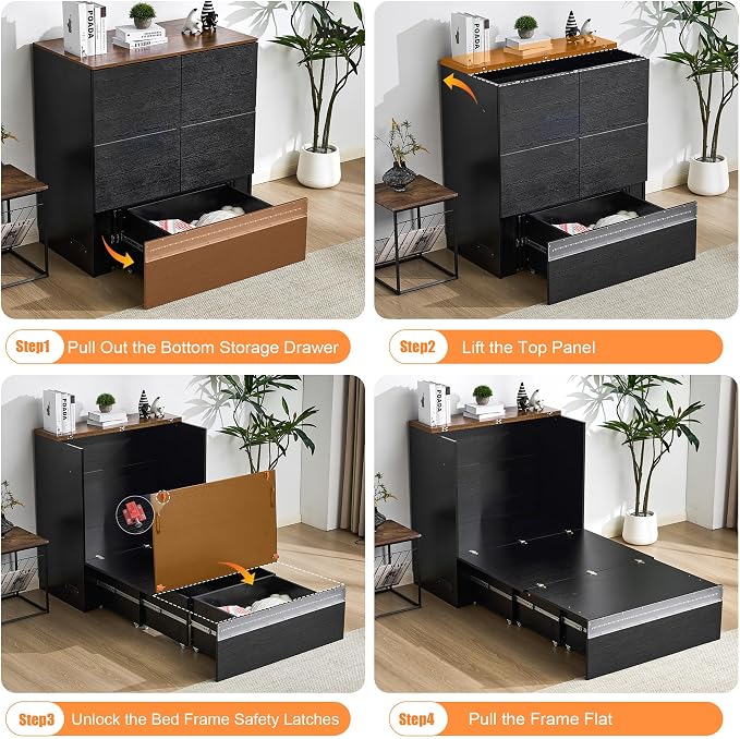 VINGLI Twin Size Murphy Bed - Image 8