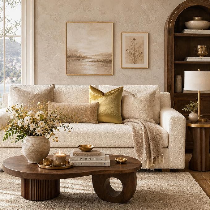 GIGIZAZA Gold Velvet Pillow Covers 20x20 Decorative Pillows Pack of 2 | Throw - Image 2