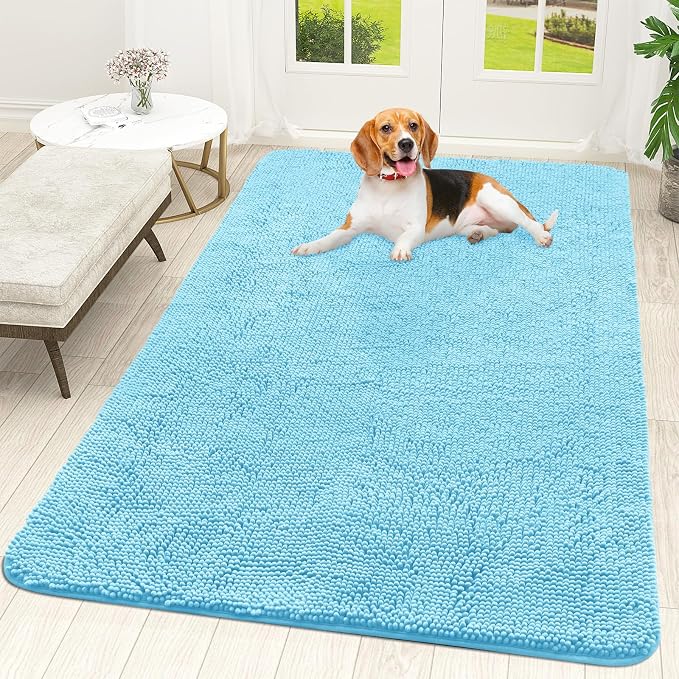 OLANLY Dog Door Mat for Muddy Paws 59x35, Super Absorbent Chenille Mud Mat | by OLANLY