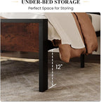 SHA CERLIN 14 Inch Twin Size Metal Platform Bed Frame - Image 4