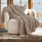 Bedsure Soft Light Brown Throw Blanket - Image 3