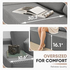 Homall 108" Modular Sectional Sofa, Boneless Couch - Image 2