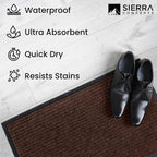 Front Door Mat, Indoor Outdoor Welcome Entryway Doormat, 30x17 Dark Brown | - Image 6
