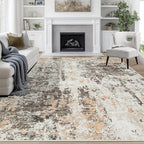 9x12 Area Rugs for Living Room Washable Bedroom Dining Room Brown Beige | by Aelenmu
