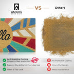 Coir Welcome Mat, Hello Colorful, 17 x 29 in | 100% Natural Coir, Anti-Shedding - Image 3