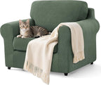SUBRTEX 3 Pieces Stretch Sofa Slipcover Sets Couch Cover Sets Backrest Cushion by Subrtex