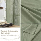 Sage Green 48 Inch Linen Curtains - Image 6