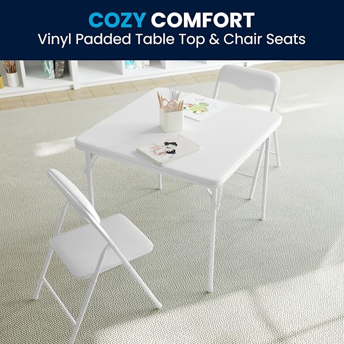 Flash Furniture Mindy Kids 3-Piece Folding Table and Chairs Set - Image 8