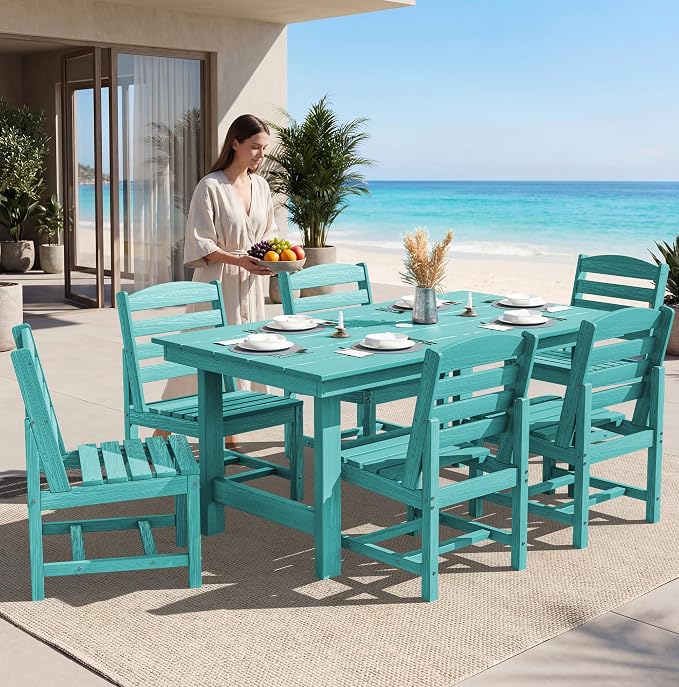 SERWALL Patio Dining Sets for 10 Person, HDPE Dining Set - Image 6