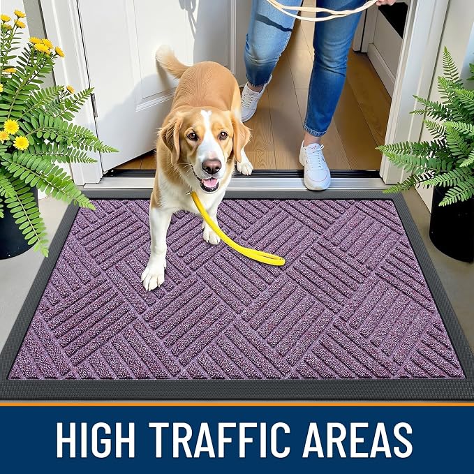 OLANLY Front Door Mat Outside Entrance 33x21, Waterproof Heavy-Duty Doormat | - Image 6