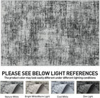 9x12 Area Rugs for Living Room: Washable Abstract Black Badroom Carpet | - Image 8