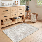 2x3 Rug Non Slip, Small Washable Entryway Rug, Taupe | Welcome Mat, Runner by Restydon