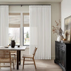 Pinch Pleated Thick Linen Light Filtering Ivory Curtains 86 Inches Length | - Image 7